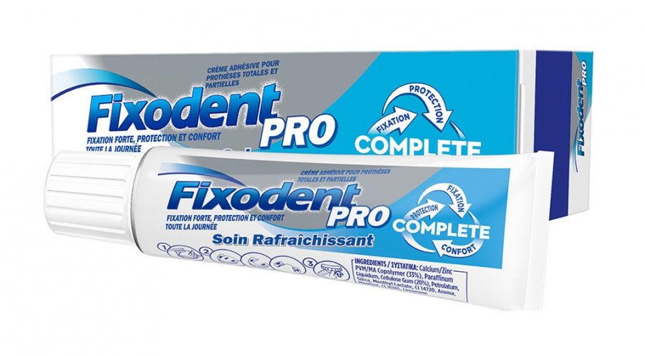 Fixodent Pro Fresh Complete Στερεωτική Κρέμα για ολικές και μερικές τεχνητές οδοντοστοιχίες 47gr
