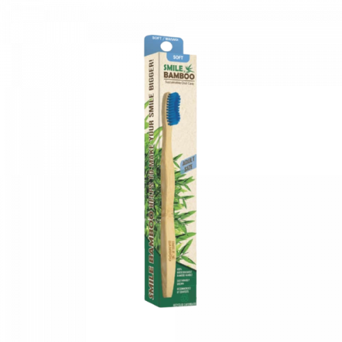 Smile Bamboo Οδοντόβουρτσα Ενηλίκων Μπλε Soft 1 τεμάχιο