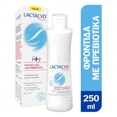 Lactacyd Pharma Καθαριστικό Ευαίσθητης περιοχής με Πρεβιοτικά 250ml