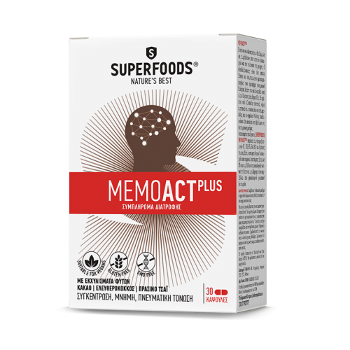 Superfoods Memoact Plus 30 κάψουλες