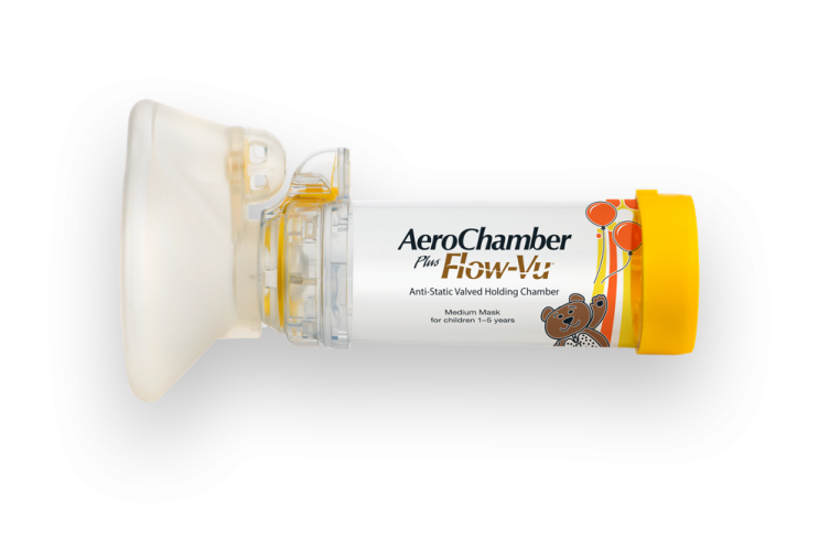Aerochamber Plus Flow-Vu Παιδικός Αντιστατικός αεροθάλαμος εισπνοών με βαλβίδα για ηλικίες 1-5 ετών 1τμχ