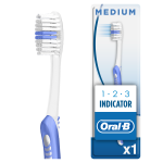 Oral-B 123 Indicator Χειροκίνητη Οδοντόβουρτσα Μπλε, 40mm Μέτρια, 1 τεμάχιο - Image 4