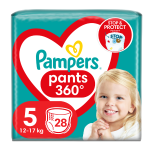 Pampers Pants Πάνα-βρακάκι Μέγεθος 5 (12kg - 17kg), 28 τεμάχια