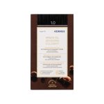 Korres Argan Oil Advanced Hair Colorant Βαφή Μαύρο 1.0, 1 τεμάχιο
