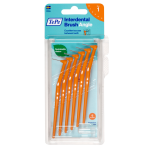TePe Interdental Brush Angle Μεσοδόντια Οδοντόβουρτσα Πορτοκαλί 0.45mm Μέγεθος 1, 6 τεμάχια