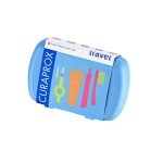 Curaprox Travel Set Γαλάζιο με Οδοντόβουρτσα ταξιδίου CS 5460, Οδοντόκρεμα Φυσικής Λεύκανσης Be you Ροδάκινο & Βερίκοκο, 10ml, Λαβή & 2 Μεσοδόντια Βουρτσάκια, 1 σετ - Image 4