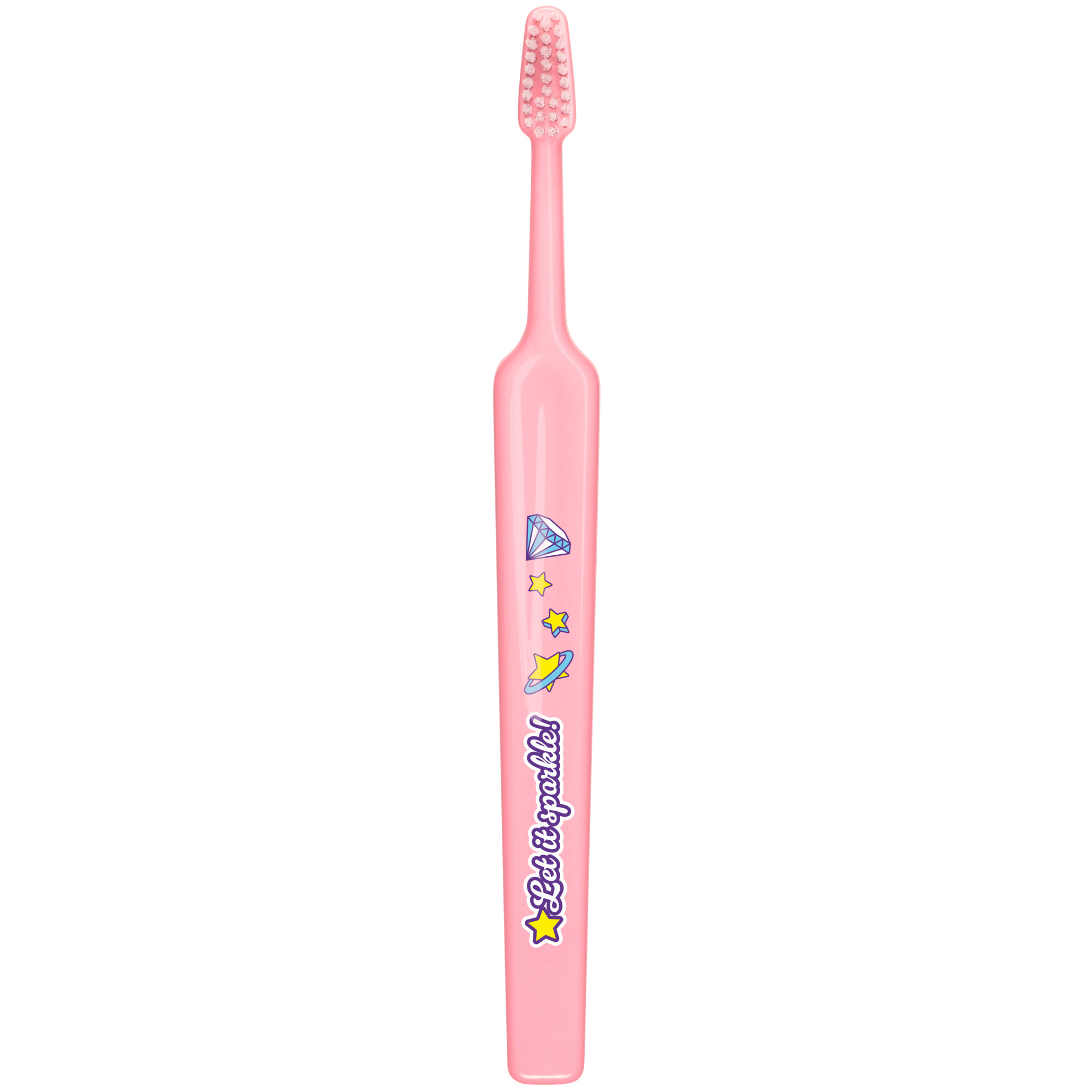 TePe Kids Soft LET IT SPARKLE NON PACKAGE 7 317400 007748 TePe Kids Παιδική Οδοντόβουρτσα Soft Ροζ για 6+ χρονών, 1 τεμάχιο - Image 1
