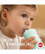 Nuk Mini-Me Flip Globe Παγουράκι από ανοξείδωτο ατσάλι με ρύγχος 2 σε 1 από 12 μηνών, 500ml - Image 7