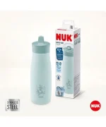 Nuk Mini-Me Flip Globe Παγουράκι από ανοξείδωτο ατσάλι με ρύγχος 2 σε 1 από 12 μηνών, 500ml - Image 10