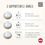 Nuk Perfect Match Mπιμπερό Γυάλινο με μαλακή θηλή σιλικόνης από 3 μηνών, Anti-Colic, με Δείκτη Ελέγχου Θερμοκρασίας, 230ml - Image 3