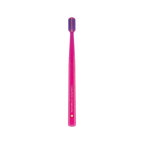 ortho pink Curaprox CS 5460 Ortho Ορθοδοντική Οδοντόβουρτσα για Σιδεράκια Φούξια-Μπλε, 1 τεμάχιο - Image 1