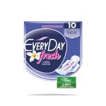 EveryDay Fresh Super Ultra Plus, Μεγαλύτερου μήκους λεπτές σερβιέτες, με φτερά προστασίας, 10 τεμάχια
