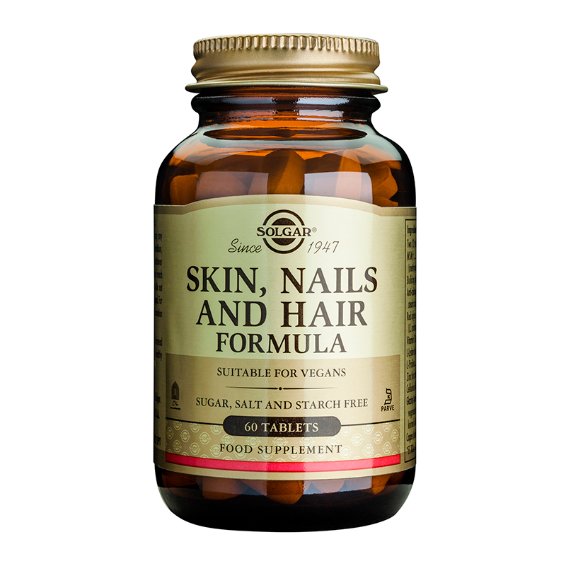 Solgar Skin, Nails and Hair Formula Φόρμουλα Πλούσια σε Βιταμίνες, Αμινοξέα & Μέταλλα για την Υγεία των Μαλλιών, του Δέρματος & των Νυχιών, 60 ταμπλέτες - Image 1