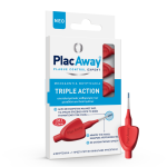 Plac Away Μεσοδόντιο Βουρτσάκι Triple Action 0.5mm ISO 2 Κόκκινο 6 τεμάχια - Image 5