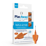Plac Away Μεσοδόντιο Βουρτσάκι Triple Action 0.45mm ISO 1 Πορτοκαλί 6 τεμάχια - Image 4