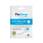 Plac Away Twin Line Διπλό Λευκαντικό Οδοντικό Νήμα με Λαβή, 30 τεμάχια - Image 3