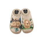 Naturelle Lion Ανατομικές Δερμάτινες Comfort Παντόφλες Μπεζ, 1 ζευγάρι