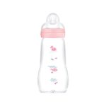 MAM Feel Good Μπιμπερό Γυάλινο Ροζ 2+ μηνών, 260ml
