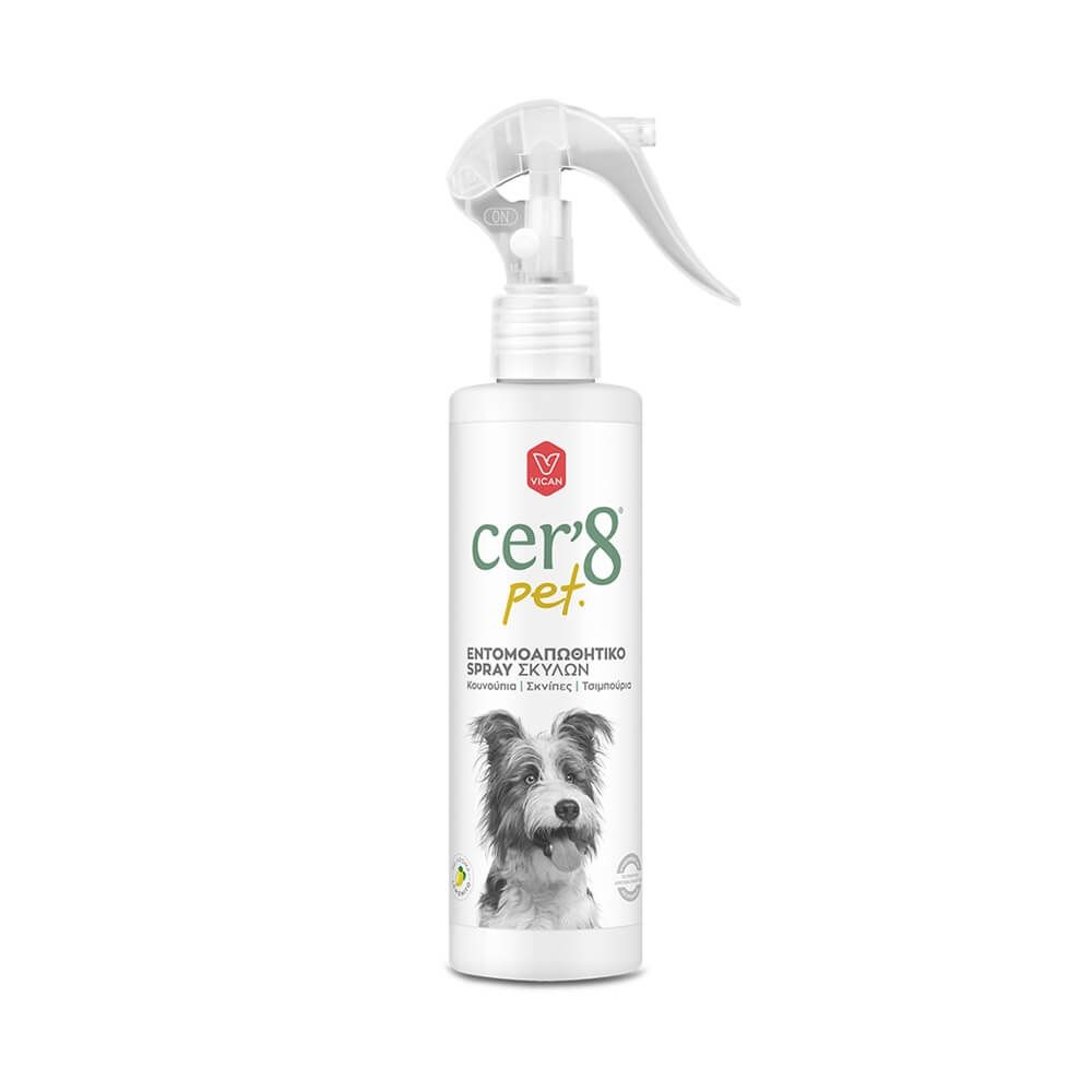 5204559030173_t20230418163921 Cer’8 Pet Εντομοαπωθητικό Spray Σκύλων Κουνούπια-Σκνίπες-Τσιμπούρια, 200ml - Image 1