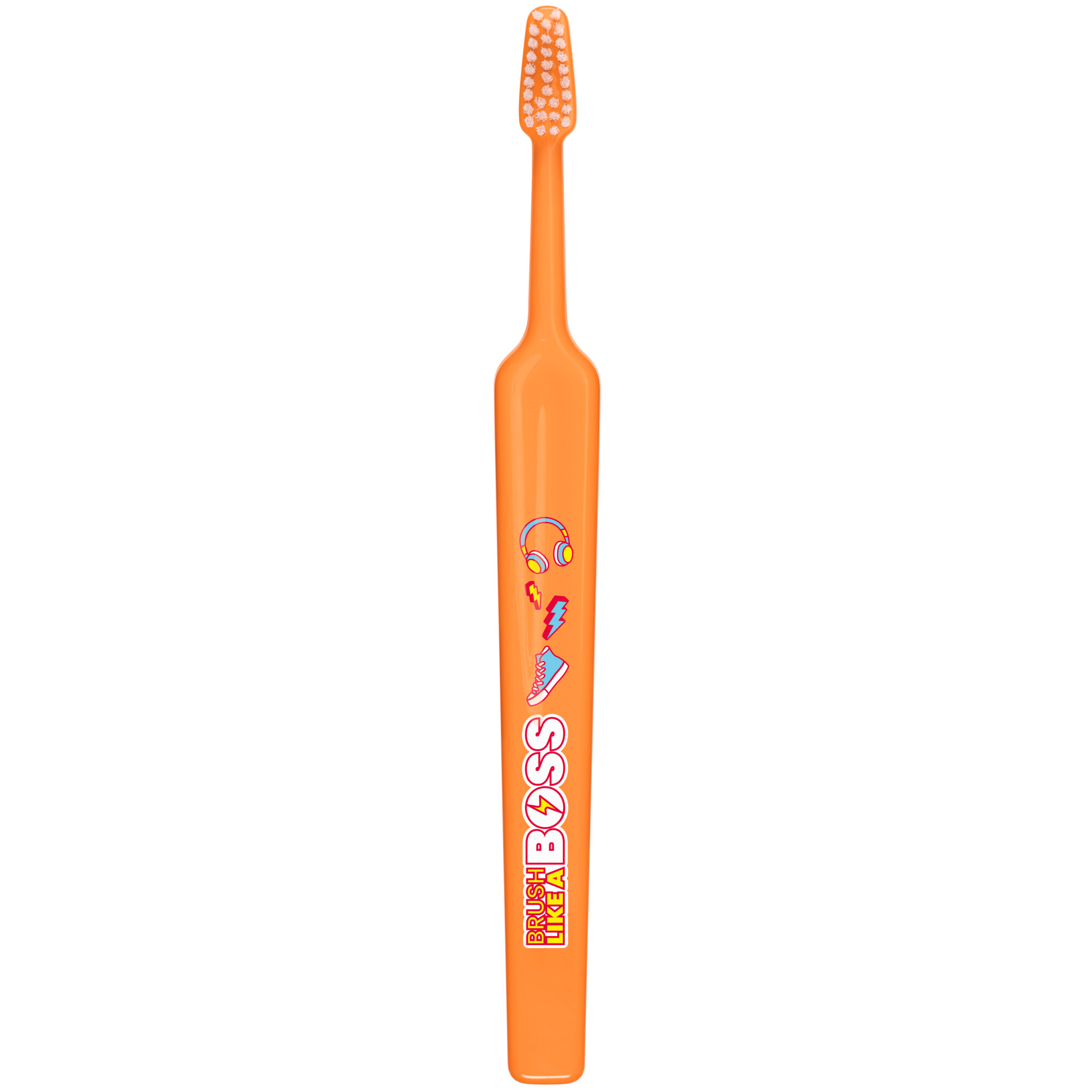 TePe Kids Soft BRUSH LIKE A BOSS NON PACKAGE 7 317400 007748 TePe Kids Παιδική Οδοντόβουρτσα Soft Πορτοκαλί για 6+ χρονών, 1 τεμάχιο - Image 1
